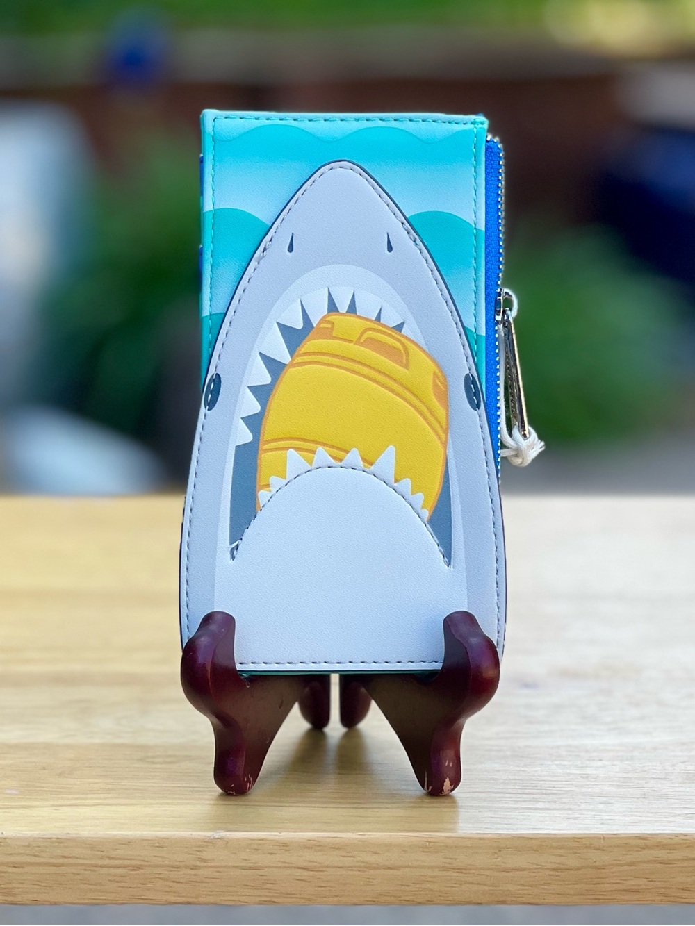 Loungefly Jaws 50th Anniversary Mini Backpack and Cardholder Set NWT - Picture 6 of 16